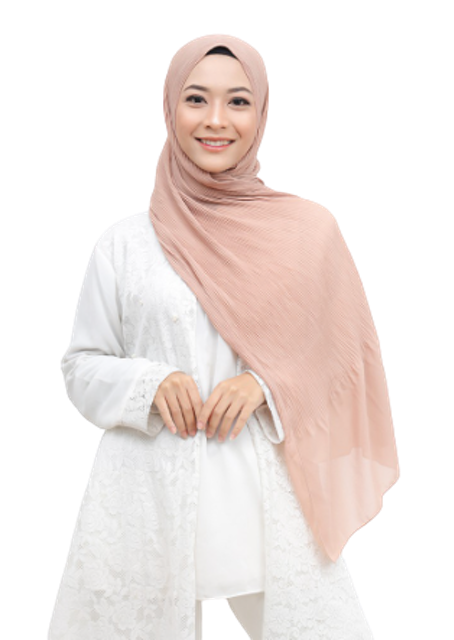 Umama Scarf Kerudung Polos Pashmina Plisket Armani 1